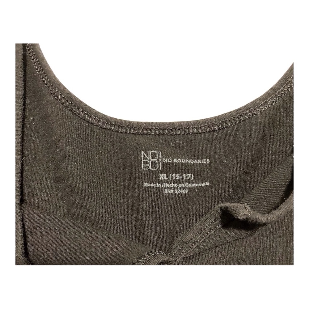 No Boundaries Girls Junior Black Knitting Crop Top, XL(15-17). - Picture 3 of 4